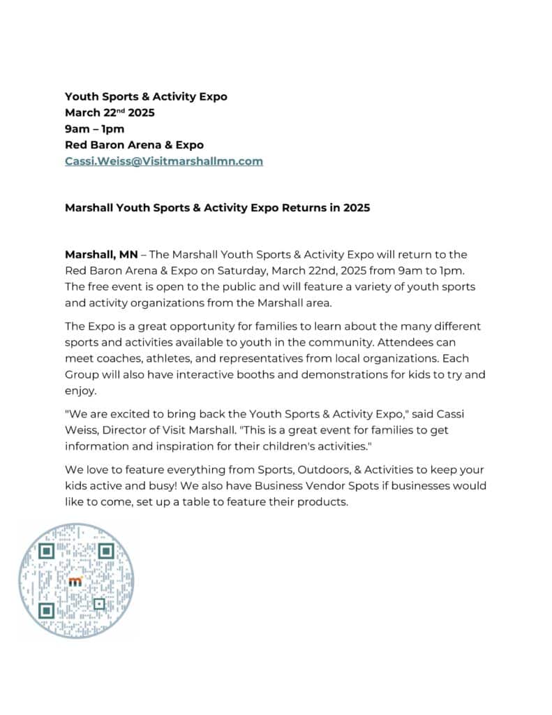 Youth Sports Expo Press Release